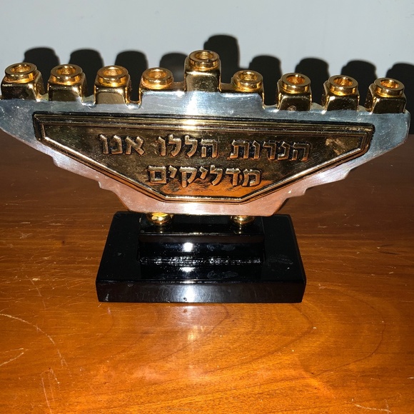 Arad Avraham Studio Kedem menorah-gold and silver plated - Picture 3 of 3